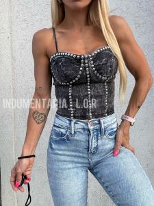 Corset de Jeans Elastizados - Miniatura 1