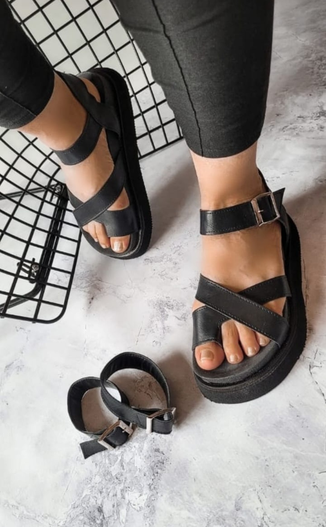 Sandalias Plataforma Hebilla Art Roma - Imagen 6