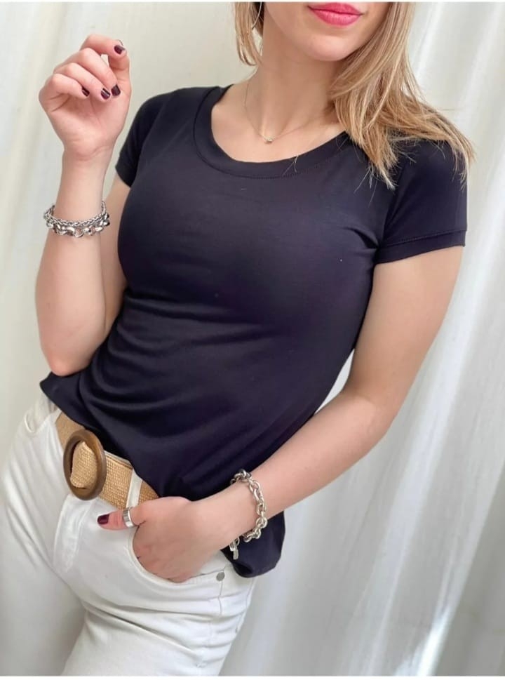 Remera Basica X Talles Modal Viscosa - Imagen 2