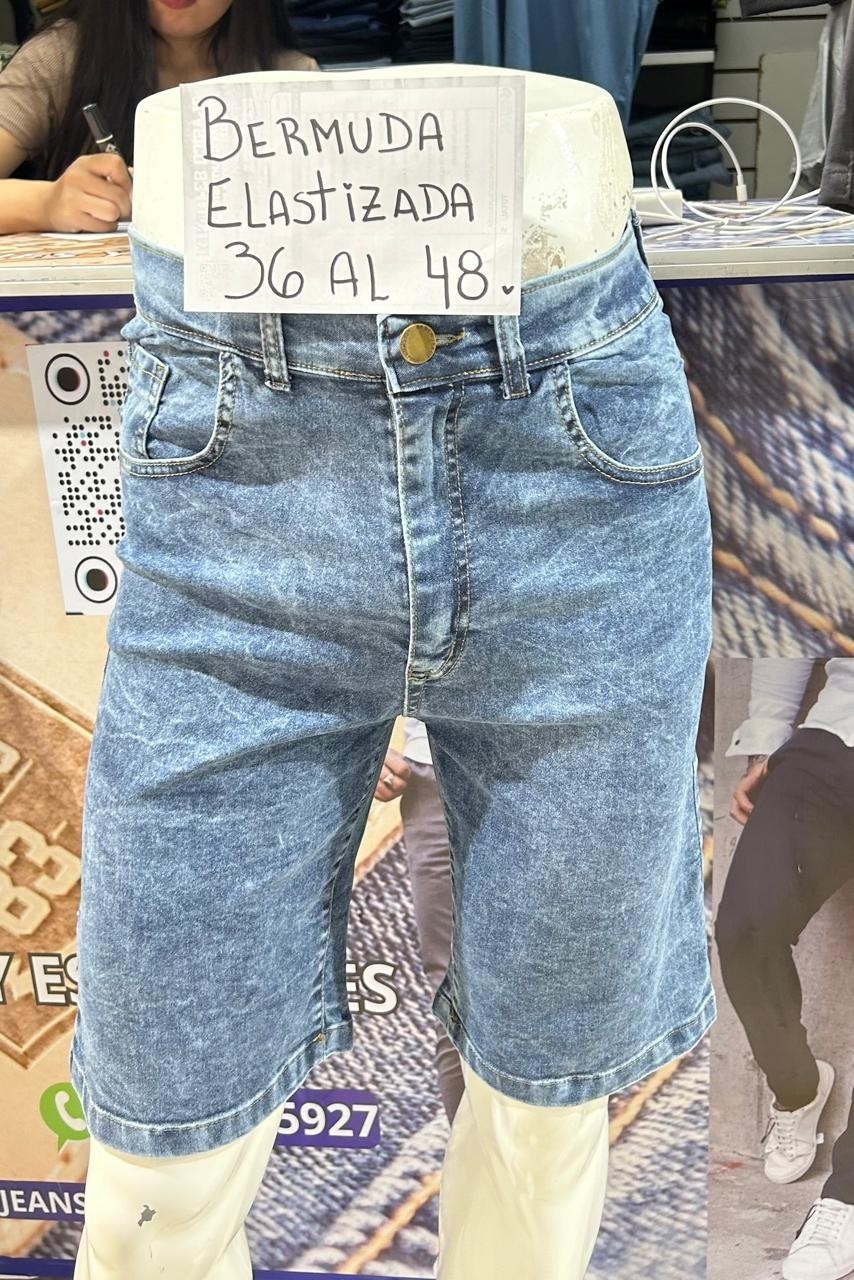 Bermudas Jeans Premium Gris - Imagen 2