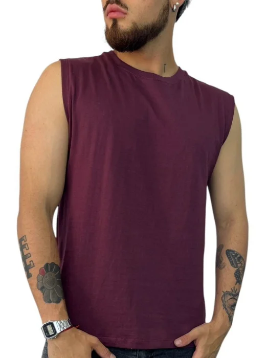 Musculosa Manga Americana Algodón Peinado Premium