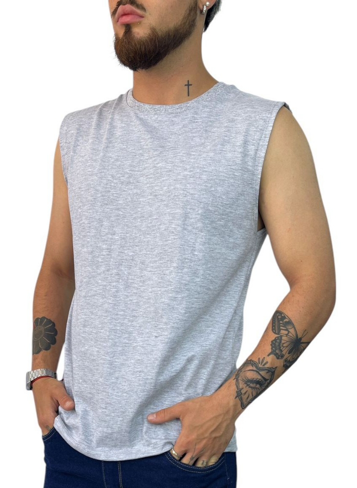 Musculosa Manga Americana Algodón Peinado Premium - Imagen 2