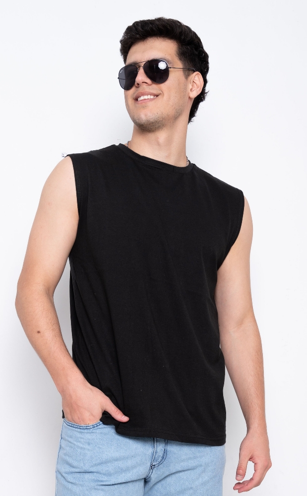 Musculosa Manga Americana Algodón Peinado Premium - Imagen 3