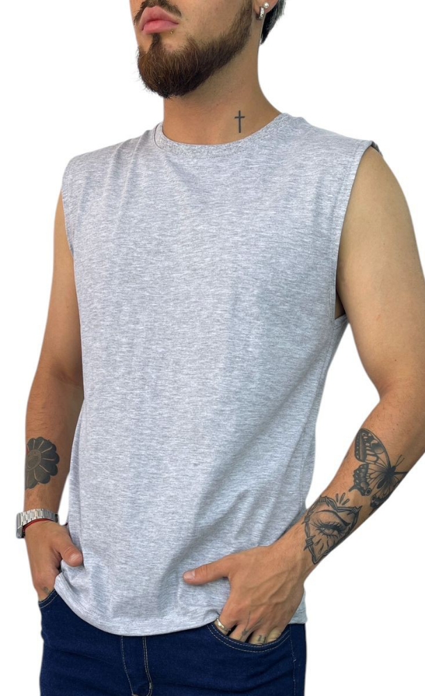 Musculosa Algodón Peinado Manga Cero - Imagen 2