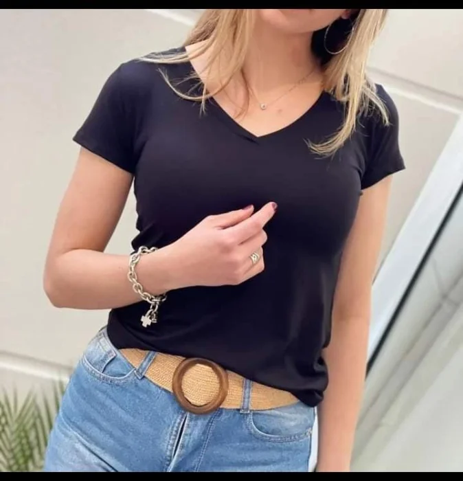 Remera en V por Talles - Modal Soft
