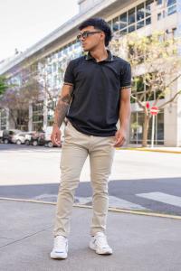 Bella Vista - Pantalon Corte Chino Natural - Miniatura 3