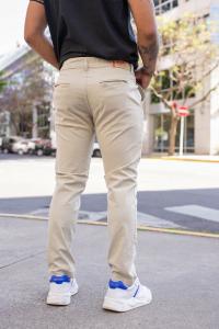 Bella Vista - Pantalon Corte Chino Natural - Miniatura 5