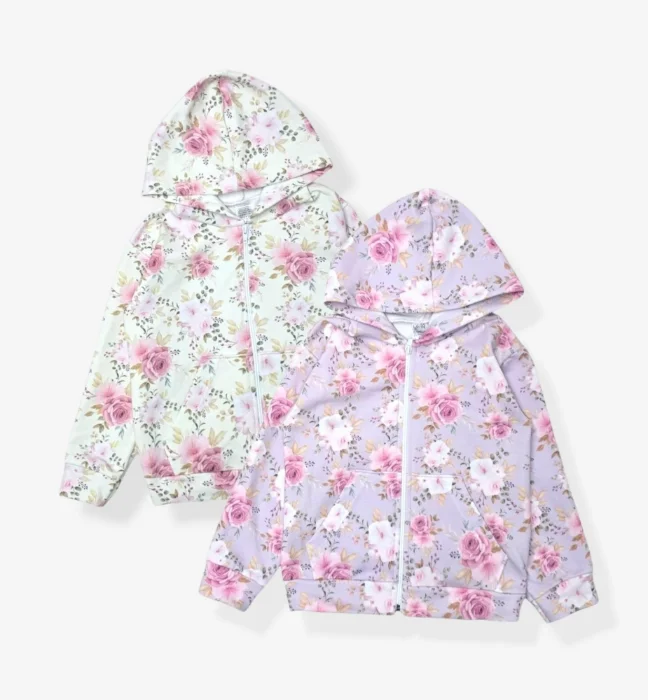Campera Flores Beba Algodon con Lycra Premium Temporada Primavera Verano