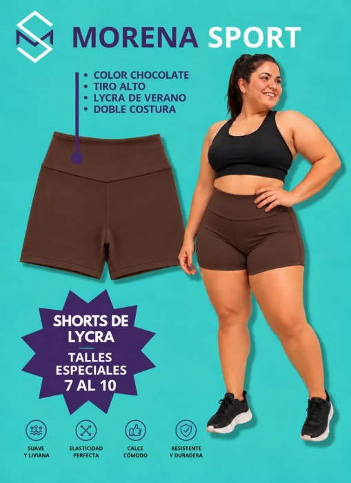 Shorts de Lycra Talles Especiales