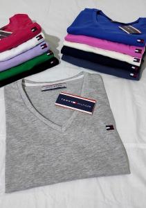 Remeras para Dama Escote en V. Tomy Lacost