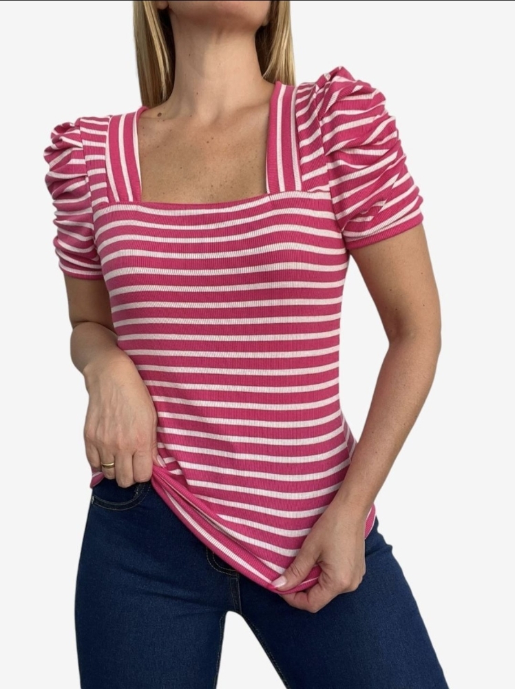 Remera Princesa Escote Cuadrada Talle.1/2/3 - Imagen 3