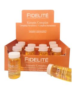 Caja X 12 Ampollas Keratina, Complejo Keratinico Fidelite (de 15ml C/u)