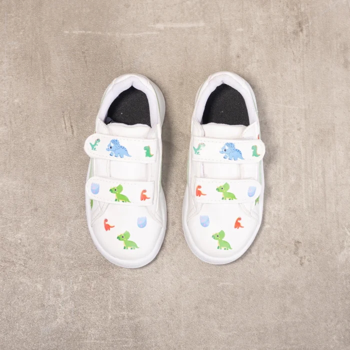 Calzados Zapatillas Infantiles Niños Dino Modernas Cómodas Doble Abrojo