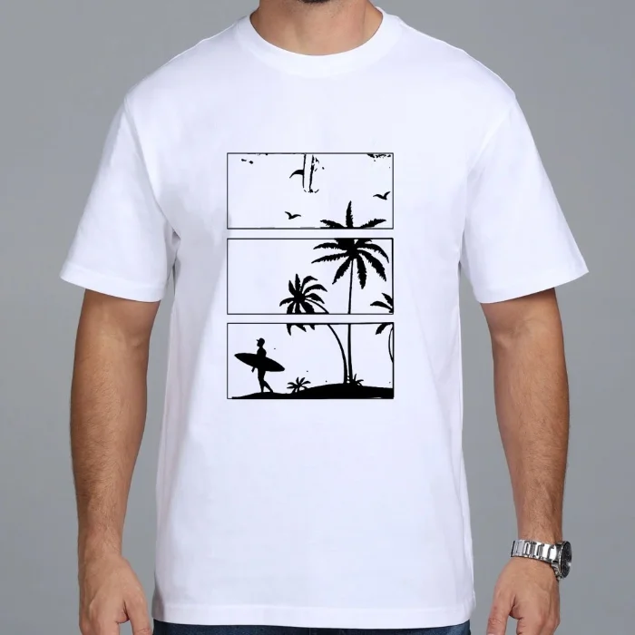 Remeras Estampadas Cuello Redondo Blancas