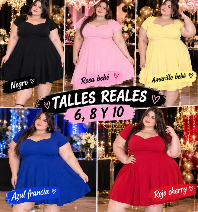 Vestido de Fiesta 6, 8 y 10 Grandes Reales