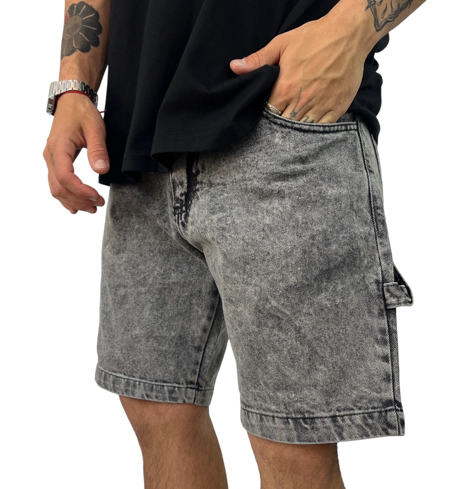 Bermudas Jeans Carpintero Gris - Imagen 2
