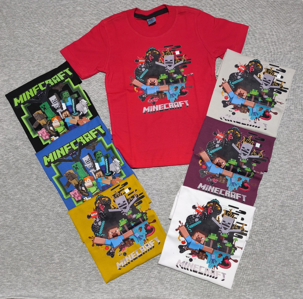 Remeras Minecraft Algodón Peinado Calidad Premium - Imagen 2