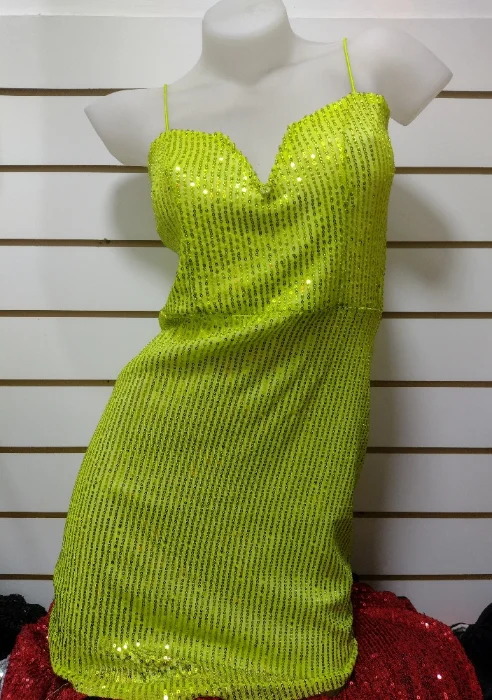 Vestido Lentejuelas Escote V