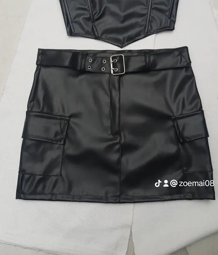 Pollera Engomado Ecocuero Cargo - Imagen 2