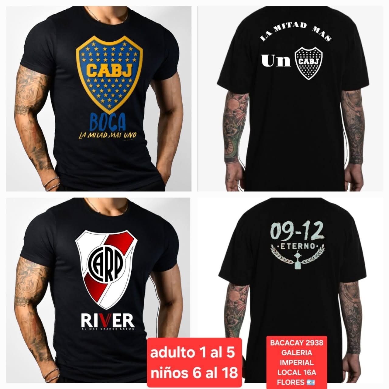 Remeras de Algodon de Indendiente y Racing - Imagen 3