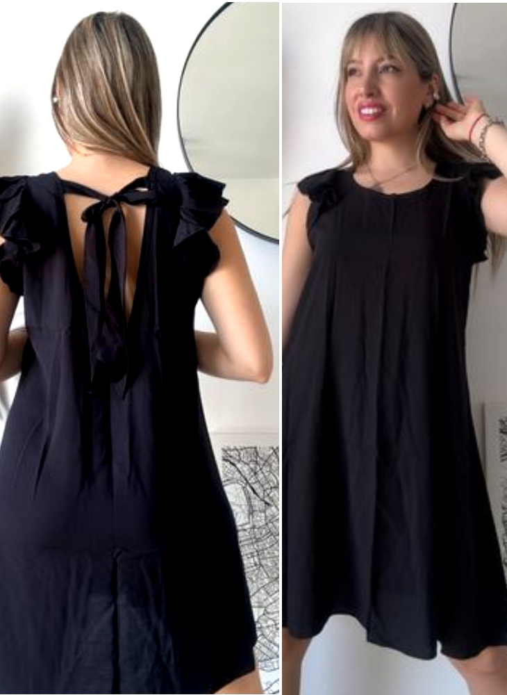 Vestido C/ Volado Hombro C/ Lazo - Imagen 2