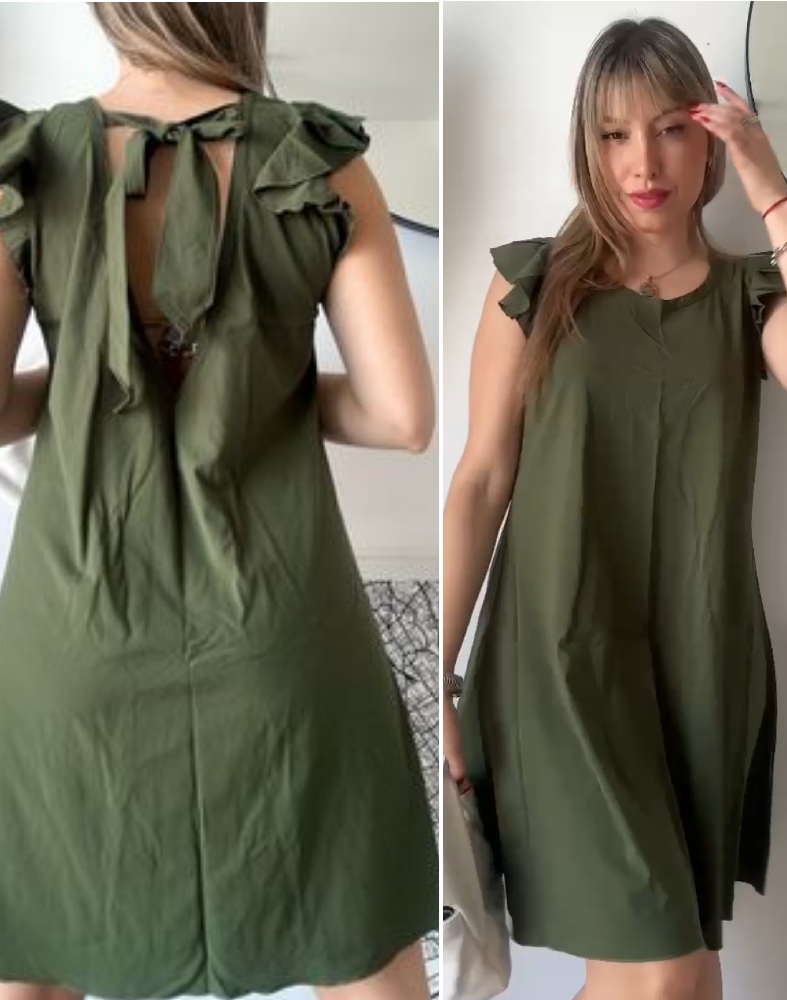 Vestido C/ Volado Hombro C/ Lazo - Imagen 4