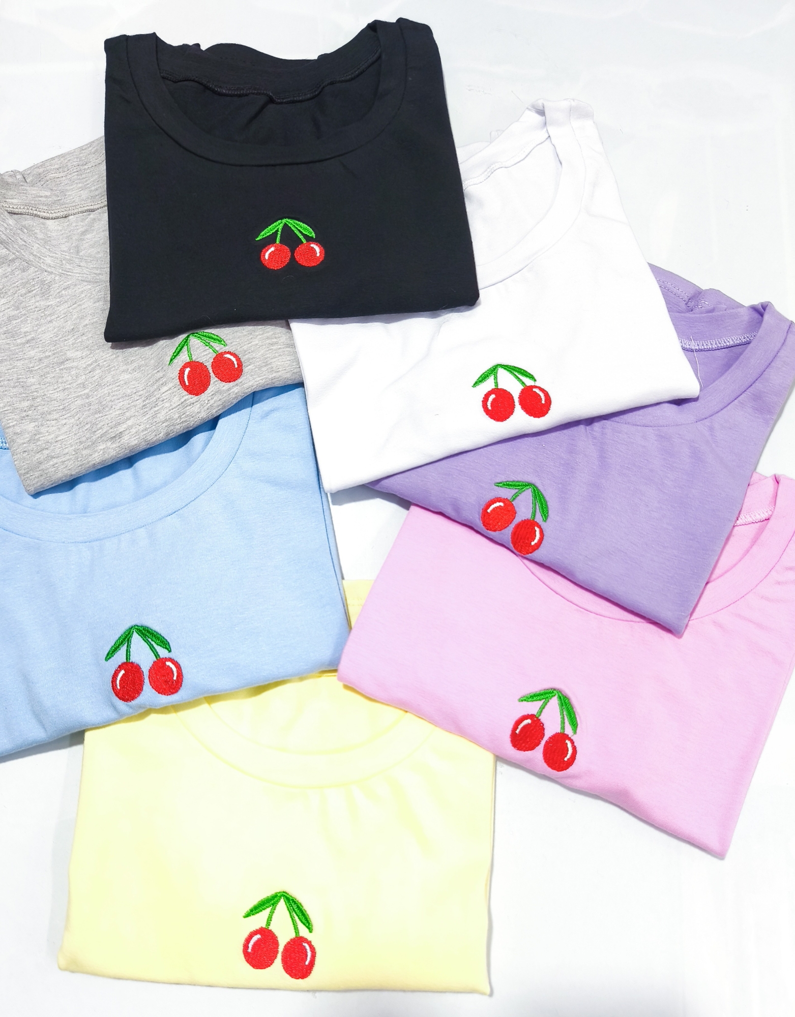 " Remera  C/  Cereza "( Baby Tee ) Algodon con Lycra - Imagen 2