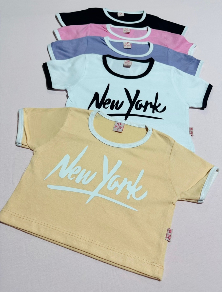 Puperas New York Remeras Cortas (crop) 
algodón Peinado Línea Premium - Imagen 2