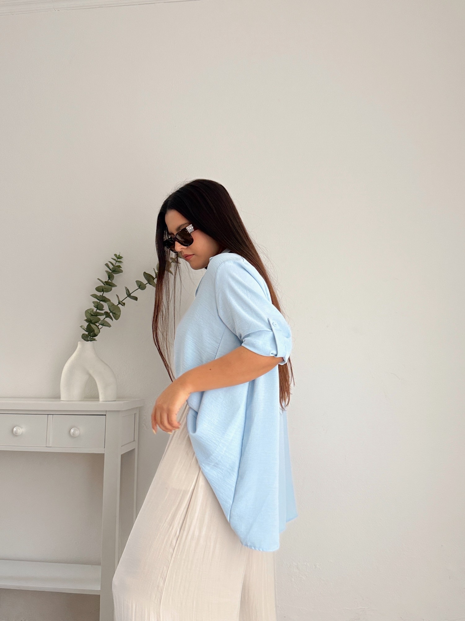 Camisa Venecia Crepe Liso - Imagen 2