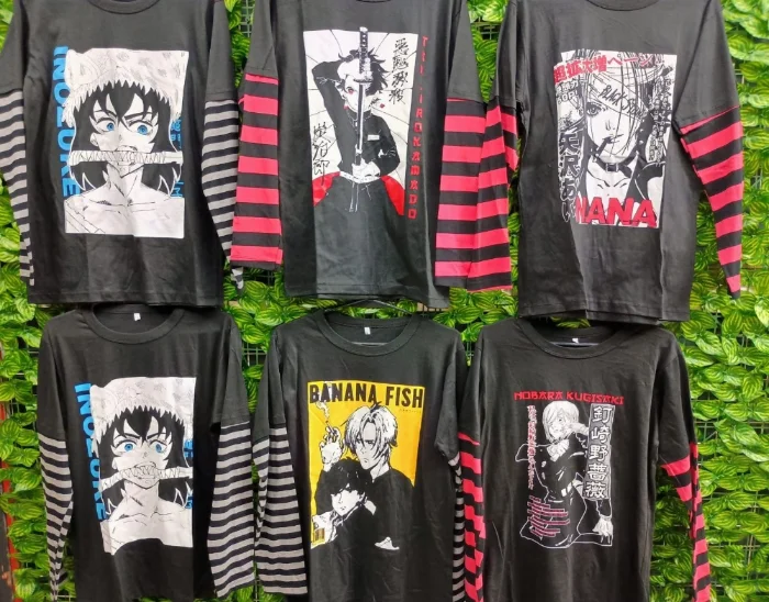 Liquidacion Remeras Manga Larga Anime Algodón Peinado