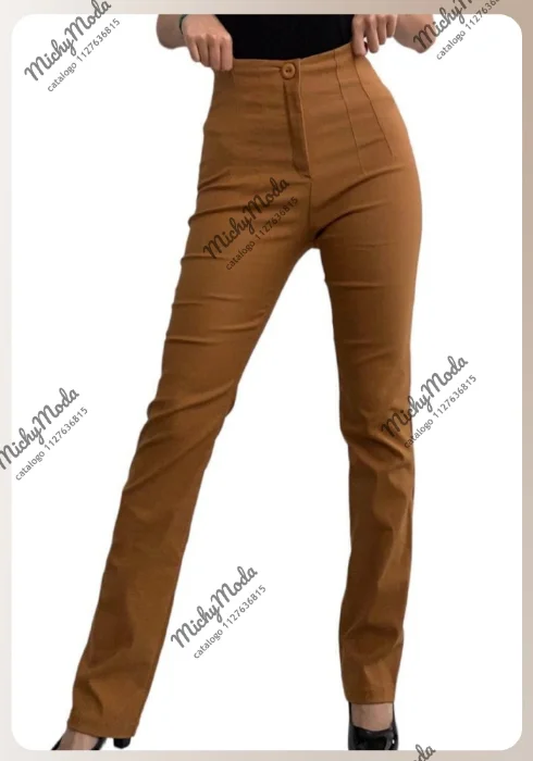 Pantalon Pinzado de Bengalina Cintura Avispa