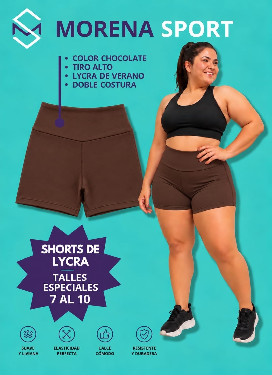 Shorts de Lycra Talles Especiales - Imagen 2