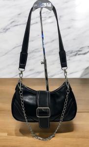 Cartera Mini Bags Baguette Cuero Pu Negra