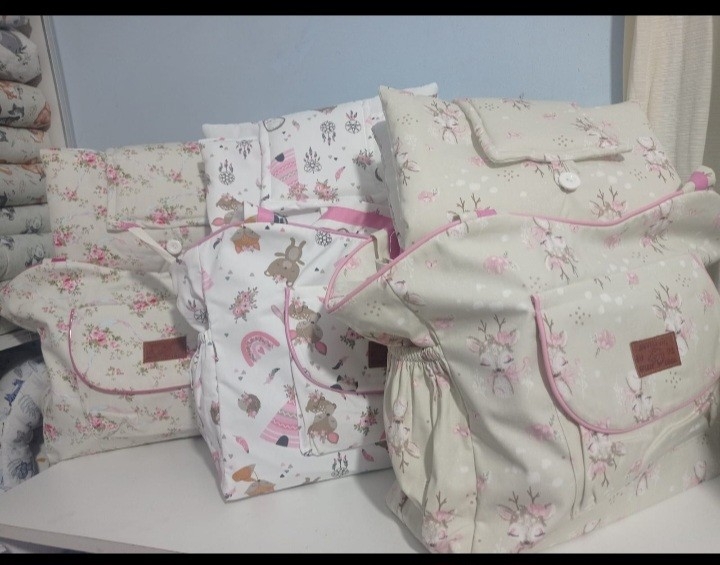 Conjunto de Bolsos Maternales y Cambiador de Gabardina de Nana,varon,unisex - Imagen 3