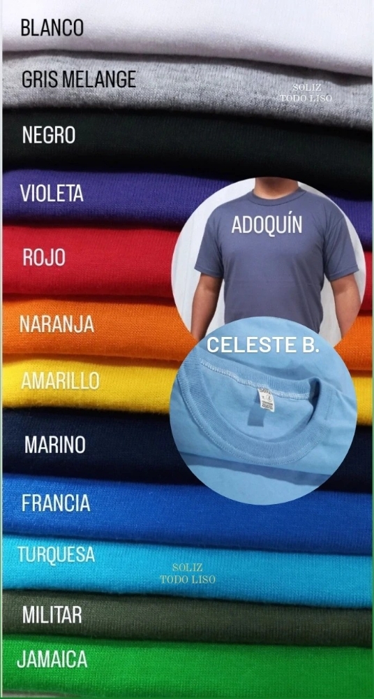 Remeras Lisas de Algodón Ideal para Estampar - Imagen 2