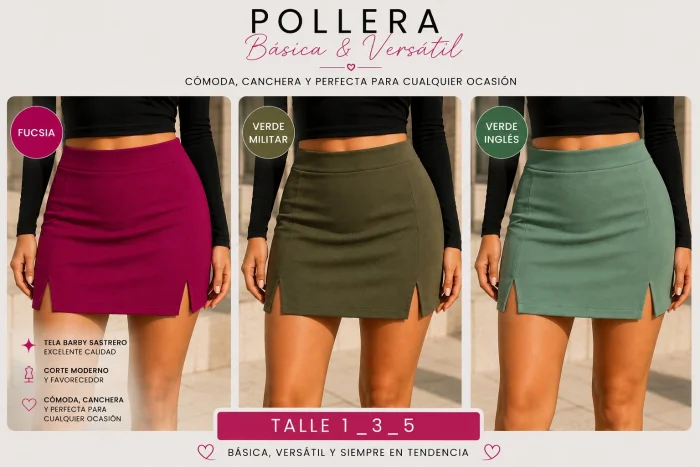 Pollera Doblé Tajo