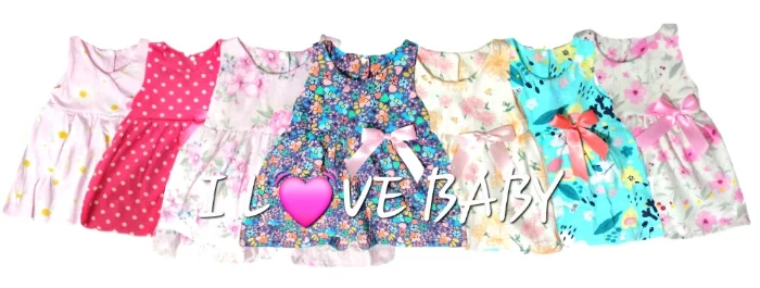 Vestido Algodón Estampado con Broche