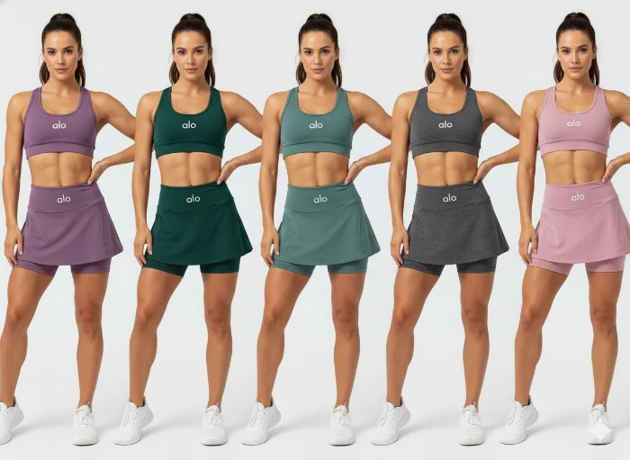 Conjunto Short Pollera con Top Alo o Pum o Adid o Pum