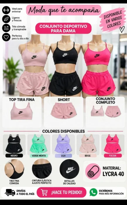Conjunto Tira Fina Dama Deportivo