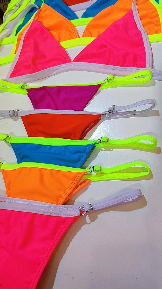 Bikini Triángulo con Borde Fluor - Imagen 4