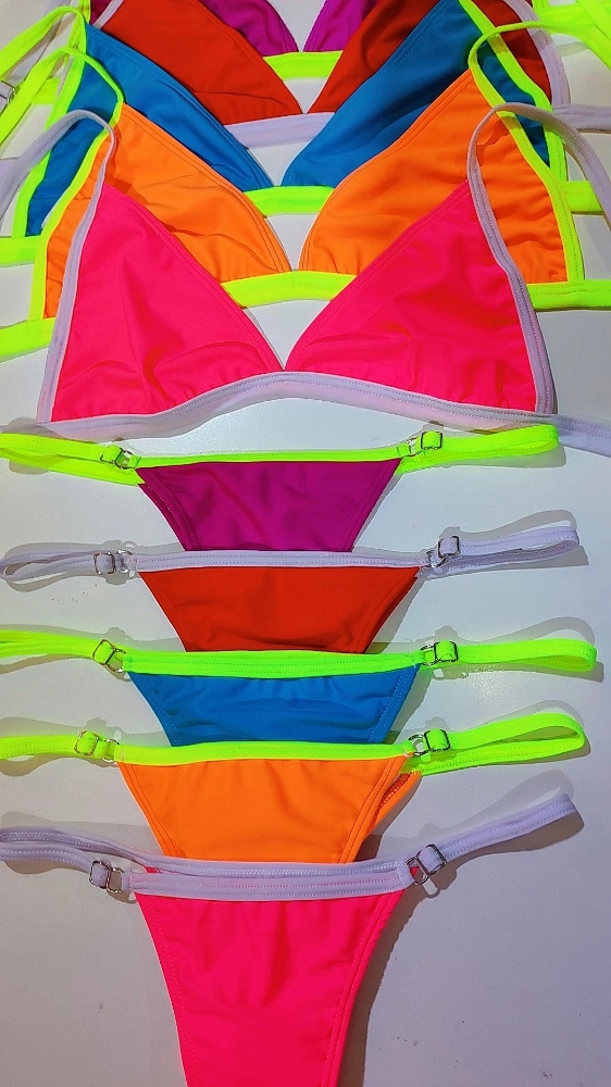 Bikini Triángulo con Borde Fluor - Imagen 5