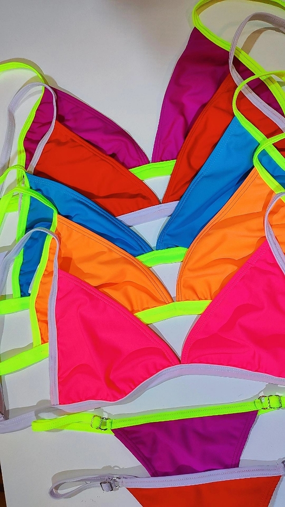 Bikini Triángulo con Borde Fluor - Imagen 6