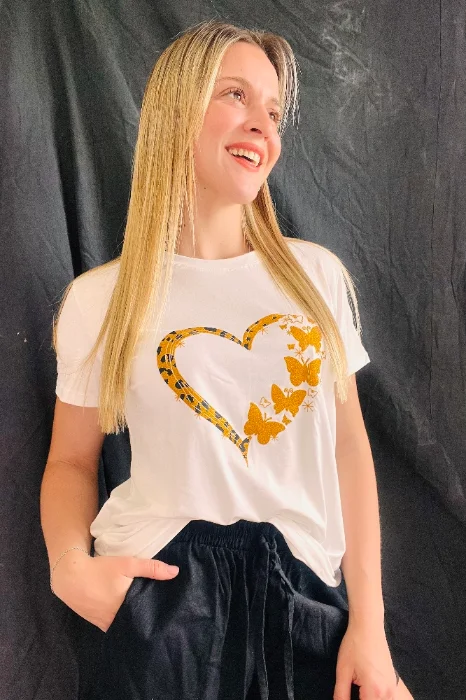 Remera Mariposa Corazon