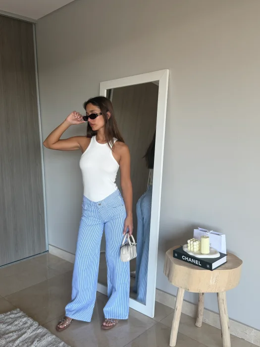 Wide Leg Rayado