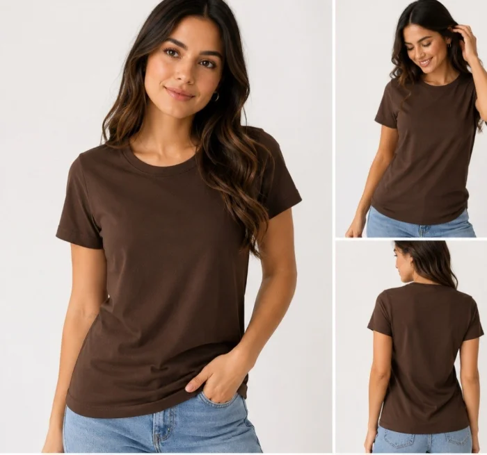 Remeras Lisas de  Mujer  D Algodón Peinado