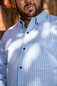 Camisa Cuadros M/l Talle Especial - Miniatura 3