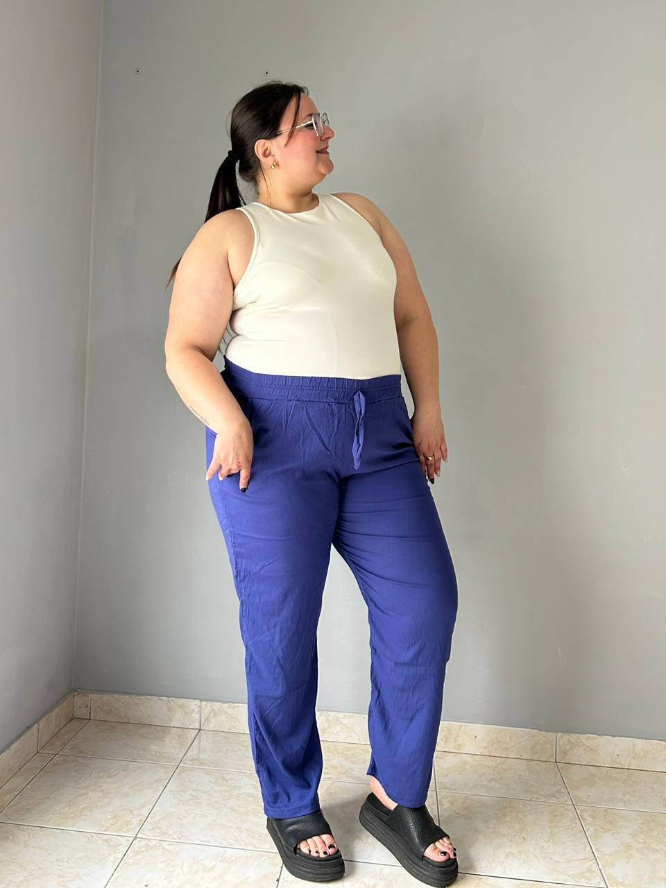 Pantalones de Lino con Expandex Talle Especial para Dama - 1000346663.jpg