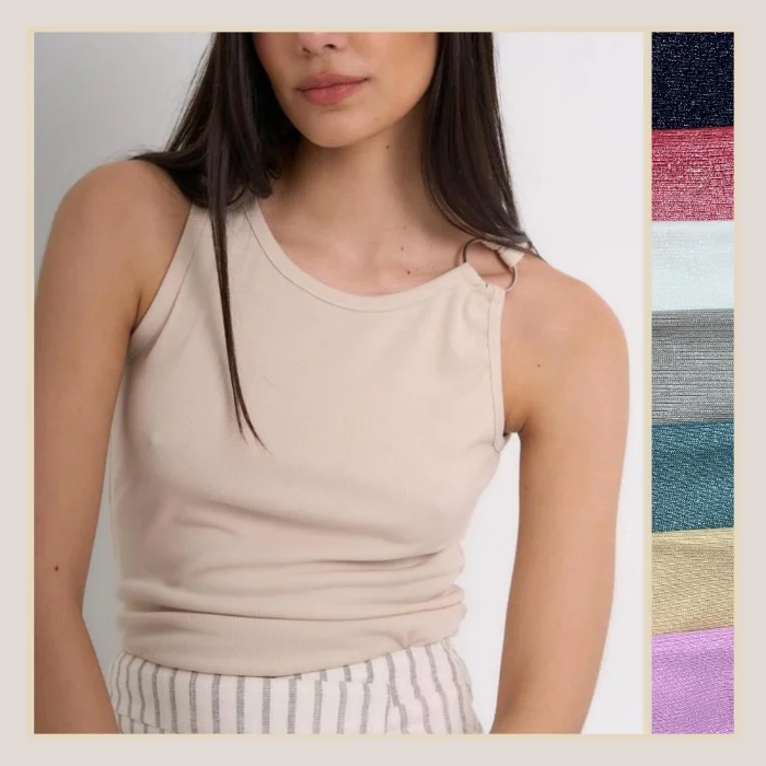 Musculosa con Argolla Morley Foil