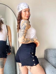 Shorts Jeans Arandelas