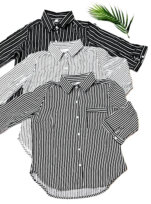 Camisas Rayadas  Manga 3/4